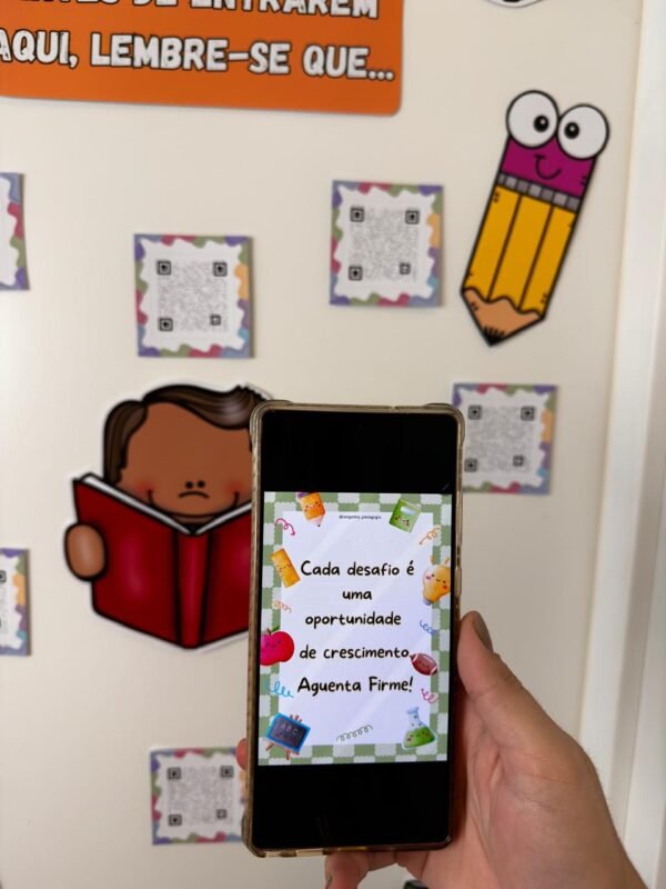 Decoração de Porta Interativa (QR-CODE) - Sala de Professores