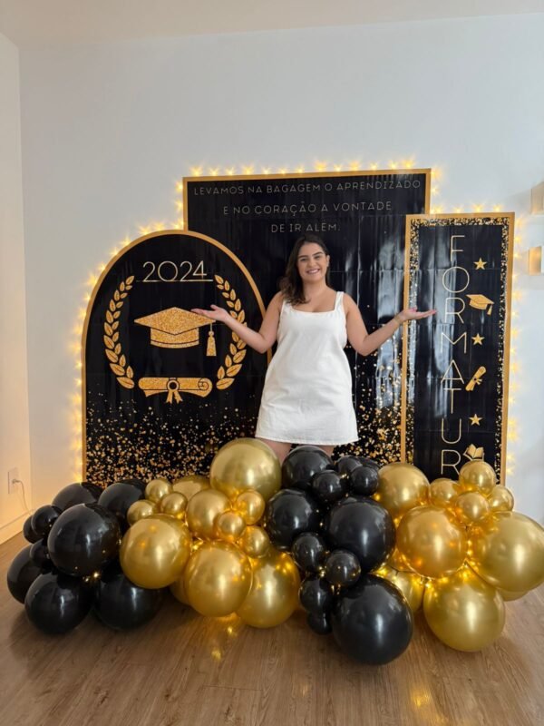 Painel de Formatura - Preto e Dourado 2024