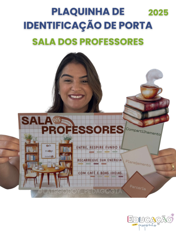 Plaquinha de Identificação de Porta - Sala dos Professores