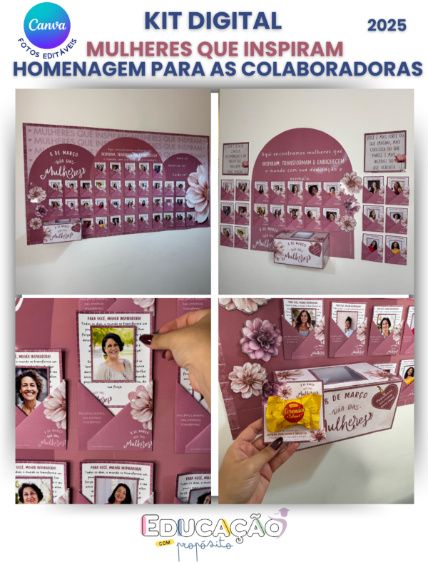 Kit Mulheres que Inspiram - Homenagem as colaboradoras 2025