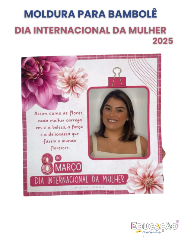 Moldura para Bambolê - Especial Dia da Mulher 🌸✨