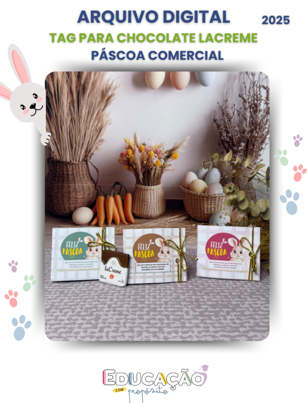 Tag Chocolate La Creme Cacau Show - Páscoa Comercial 2025