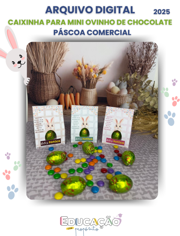 Caixinha para Mini Ovo - Páscoa Comercial 2025