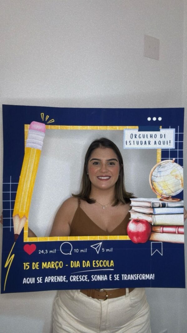 Moldura para Bambolê - 15 de Março - Dia da Escola 2025