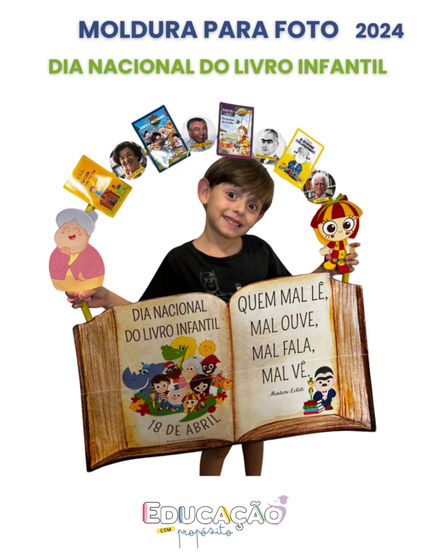 Moldura para Bambolê - Dia Nacional do Livro Infantil 2024