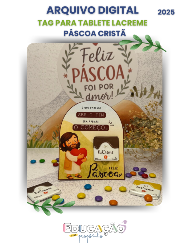 Tag Chocolate La Creme Cacau Show – Páscoa Cristã 2025