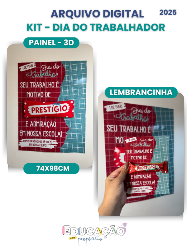 Kit Digital - Dia do Trabalhador 2025 | Inspiração Chocolate Prestígio