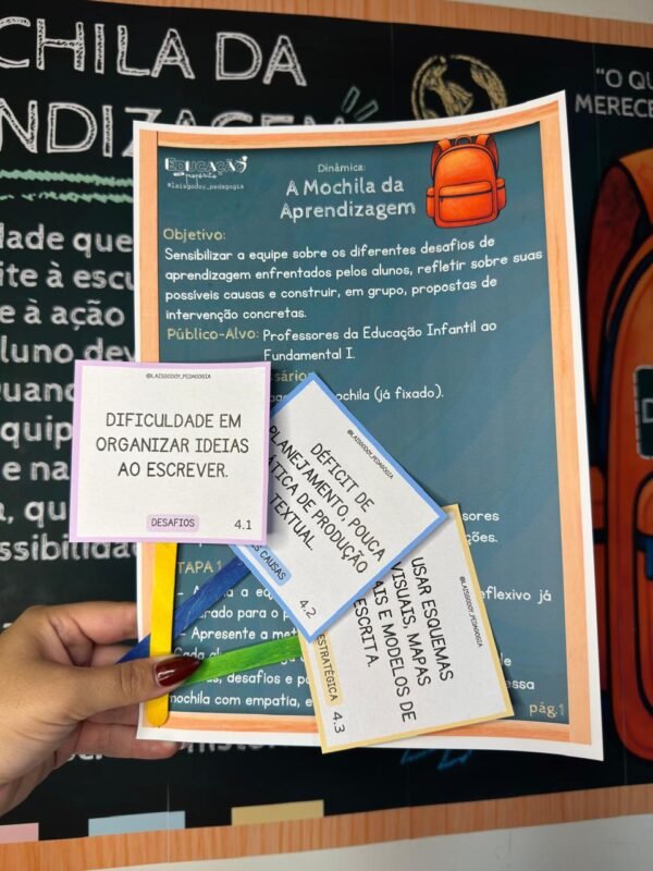 Kit para Formação de Professores e Conselho de Classe – A Mochila da Aprendizagem