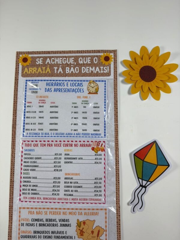 Painel Interativo - Organização para Festa Junina Escolar