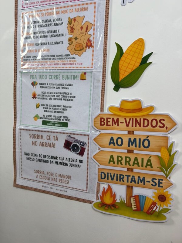 Painel Interativo - Organização para Festa Junina Escolar