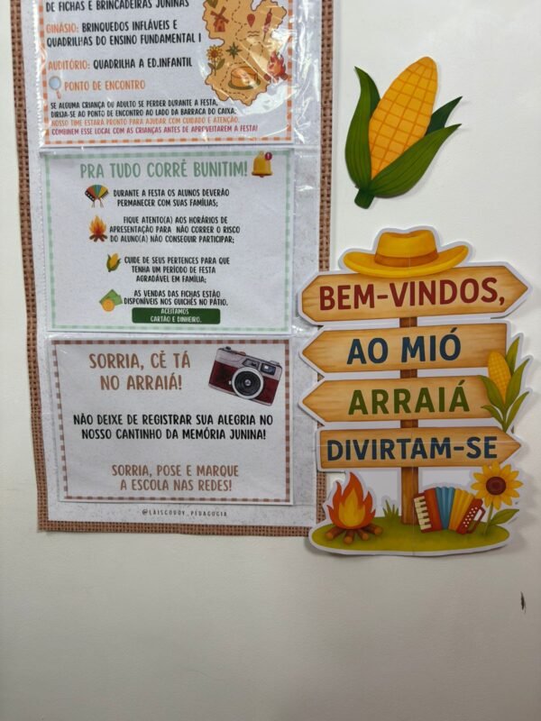 Painel Interativo - Organização para Festa Junina Escolar