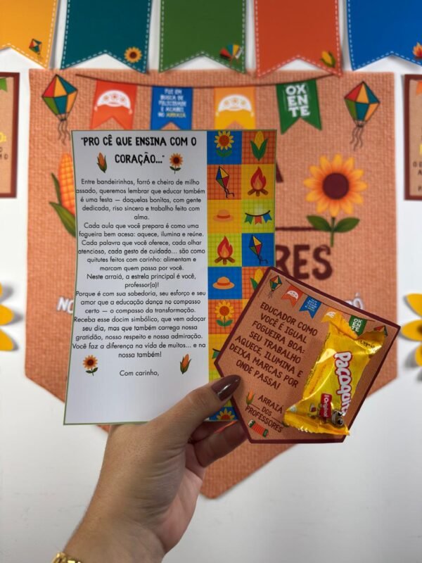 Kit de Acolhimento para Professores e Equipe Escolar – Estilo Arraiá