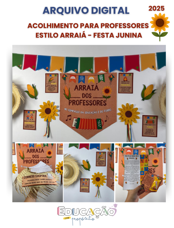 Kit de Acolhimento para Professores e Equipe Escolar – Estilo Arraiá 1