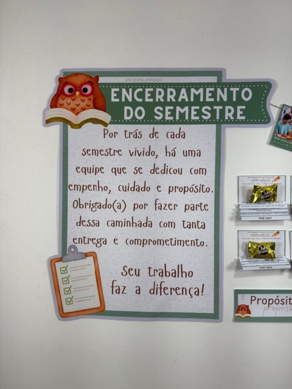 Kit - Encerramento de Semestre | Para Equipe Escolar 2025