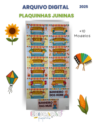 Kit Plaquinhas Juninas - 2025