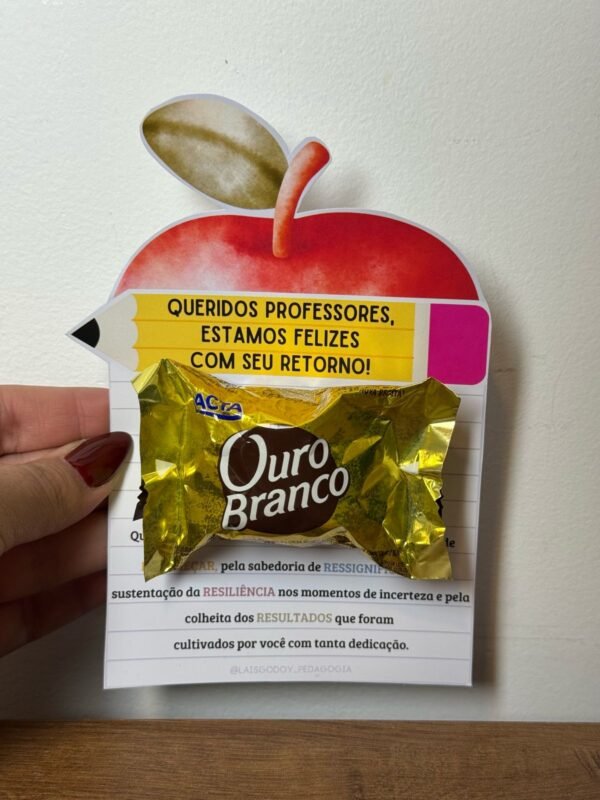 TAG PARA CHOCOLATE – Acolhimento 2º Semestre | Professores e Equipe Escolar