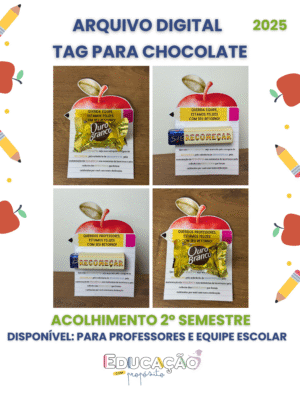 TAG PARA CHOCOLATE – Acolhimento 2º Semestre | Professores e Equipe Escolar