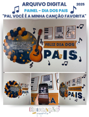 Painel - Dia dos Pais "Pai, você é a minha canção favorita"