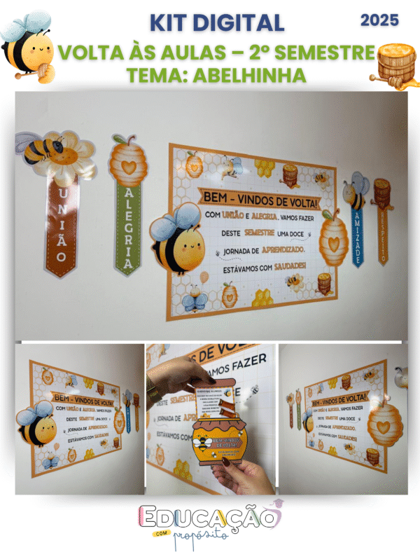 Kit Volta às Aulas – 2º Semestre - Tema: Abelhinha