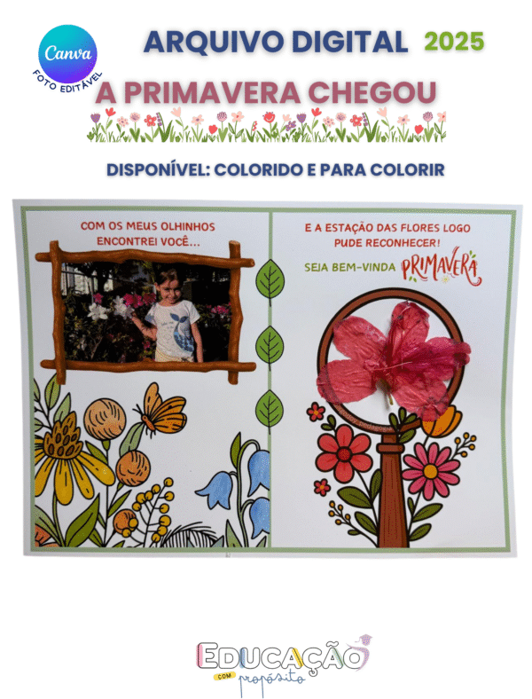 Atividade Digital da Primavera – Explore o Jardim e Registre o Encanto das Flores