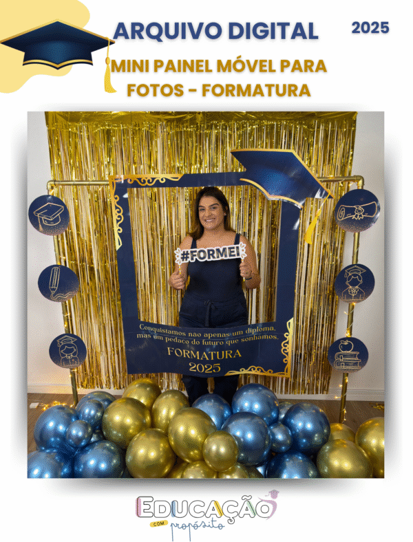 Mini Painel Móvel para Fotos – Formatura