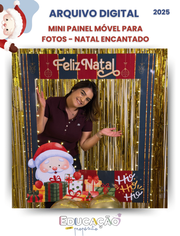 decoração de porta Volta às aulas - school (6) Mini Painel Móvel para Fotos – Natal Encantado