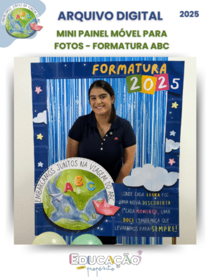 Mini Painel Móvel para Fotos - Formatura ABC