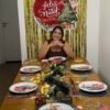 Kit Decorativo com Painel e Mesa Posta de Natal