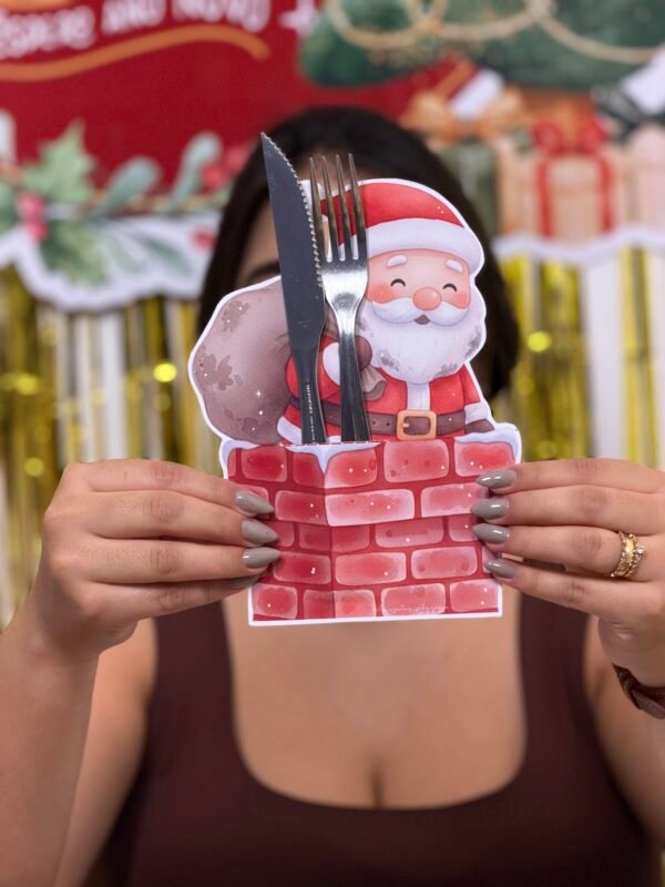 Kit Decorativo com Painel e Mesa Posta de Natal