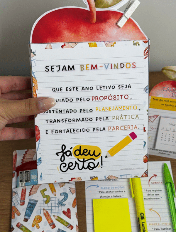 Kit de Lembrancinhas para Professores - Acolhimento Volta às Aulas 2026