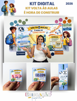 Modelo de Thumbnail - 14 Kit Volta às Aulas - É Hora de Construir | Fund.II e Ensino Médio