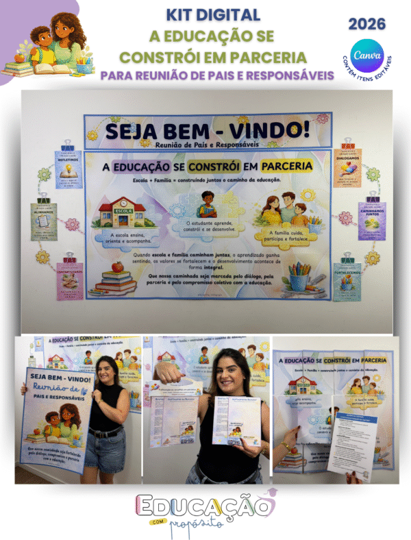 Kit de Reunião de Pais - A Educação se Constrói em Parceria