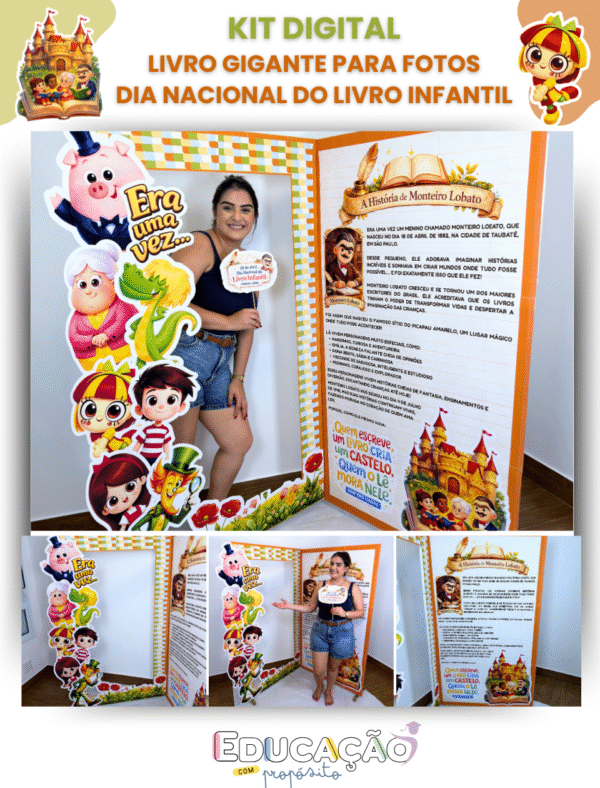 1 Livro Gigante Para Fotos - Dia Nacional do Livro Infantil | Monteiro Lobato
