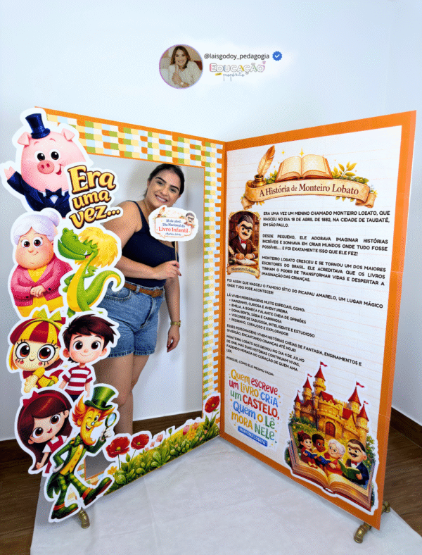 2 Livro Gigante Para Fotos - Dia Nacional do Livro Infantil | Monteiro Lobato
