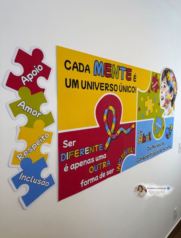Kit - Cada mente é um universo único | Conscientização sobre o Autismo