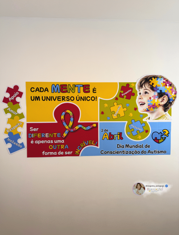 Kit - Cada mente é um universo único | Conscientização sobre o Autismo