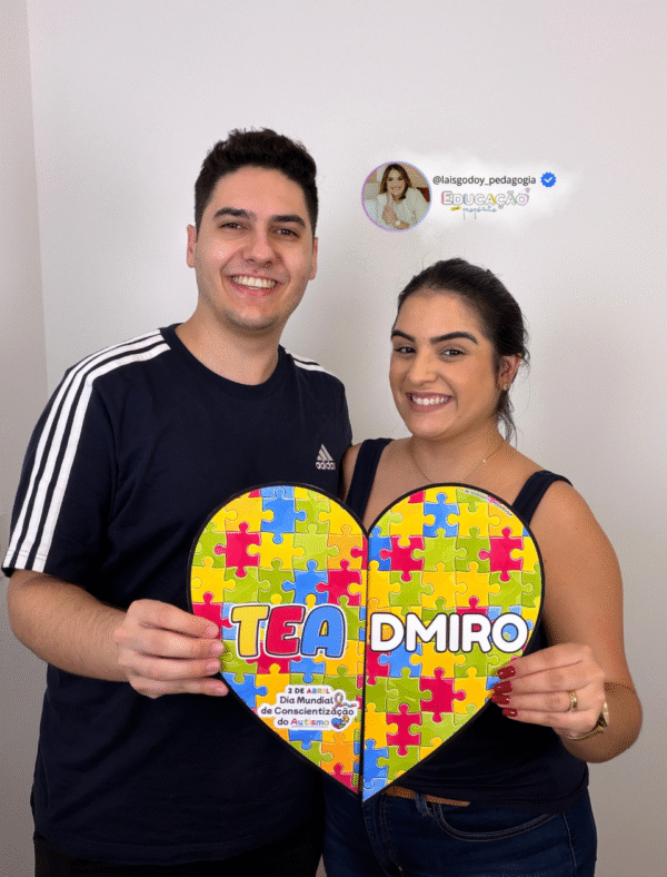 Plaquinhas de Inclusão - Coração | Autismo