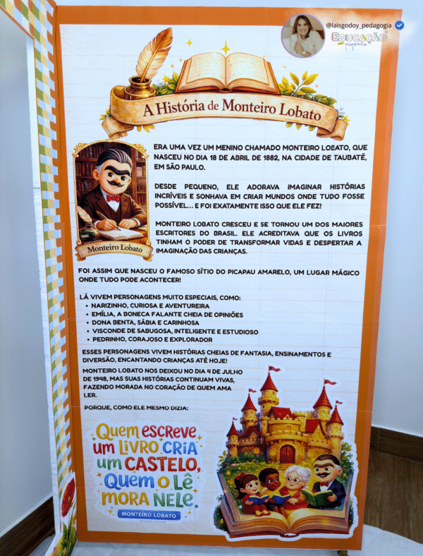 4 Livro Gigante Para Fotos - Dia Nacional do Livro Infantil | Monteiro Lobato