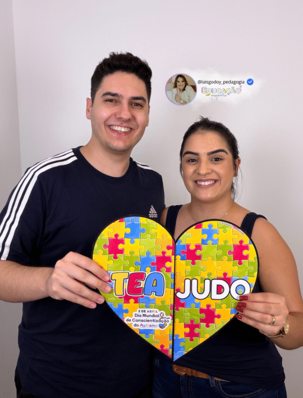 Plaquinhas de Inclusão - Coração | Autismo