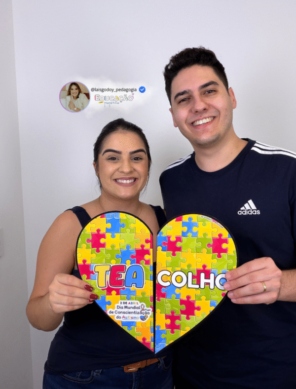 Plaquinhas de Inclusão - Coração | Autismo