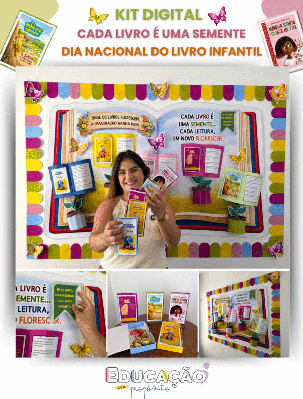 1 Kit - Cada Leitura é uma Semente | Dia Nacional do Livro Infantil