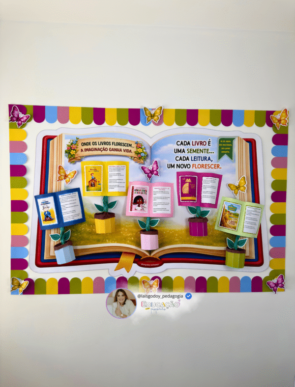 Thumbnail Painel - Dia Nacional do Livro Infantil Kit - Cada Leitura é uma Semente | Dia Nacional do Livro Infantil