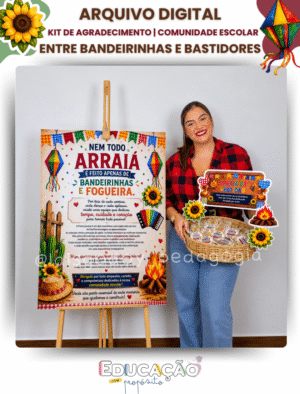 1 Kit de Agradecimento à Comunidade Escolar | Entre Bandeirinhas e Bastidores