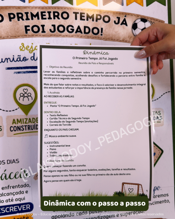 8 Kit de Reunião de Pais e Responsáveis - Experiência em Sala | O primeiro tempo já foi jogado