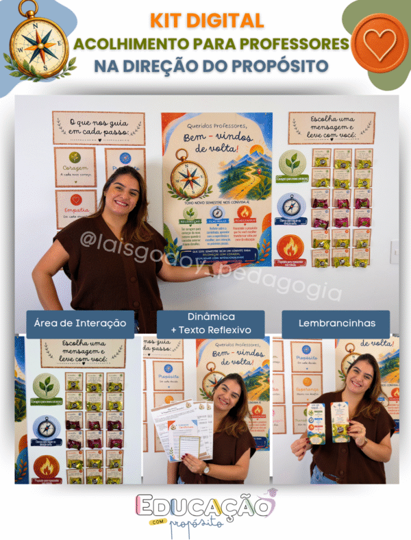 1 Kit de Acolhimento para Professores - Na Direção do Propósito | Volta às Aulas