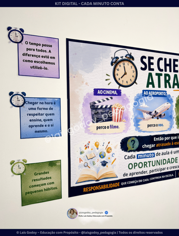Kit Cada Minuto Conta | Conscientização sobre Pontualidade