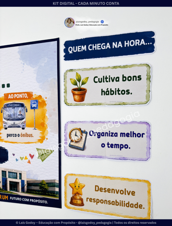 Kit Cada Minuto Conta | Conscientização sobre Pontualidade