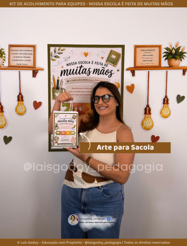 6 Kit de Acolhimento para Equipe Escolar | Nossa Escola é feita de muitas mãos