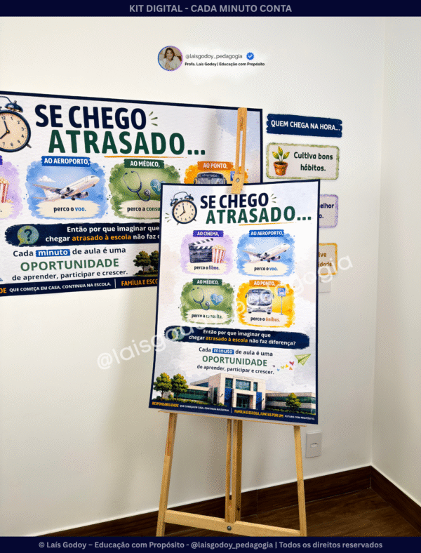 Kit Cada Minuto Conta | Conscientização sobre Pontualidade