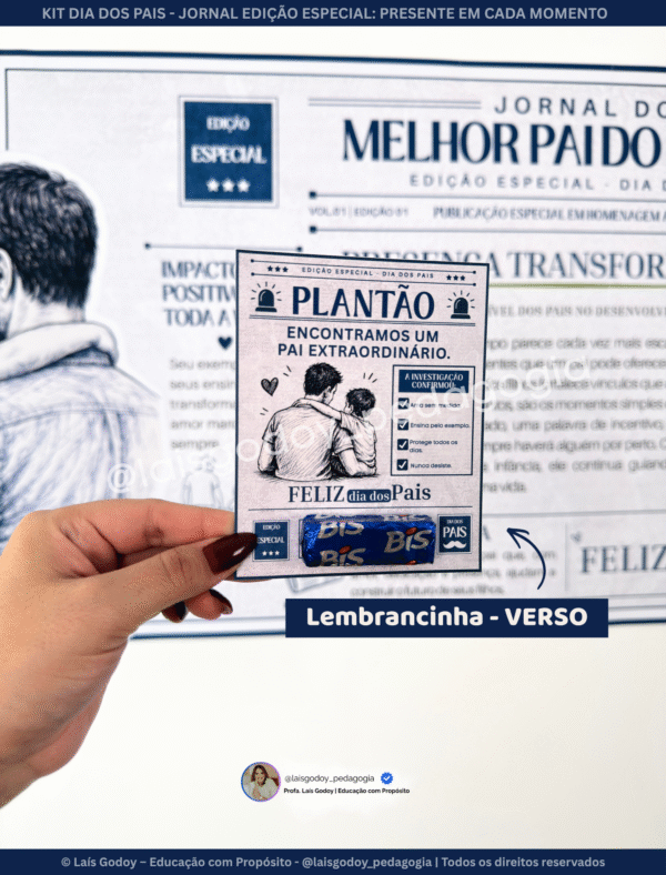 Kit Dia dos Pais - Jornal Edição Especial: Presente em Cada Momento